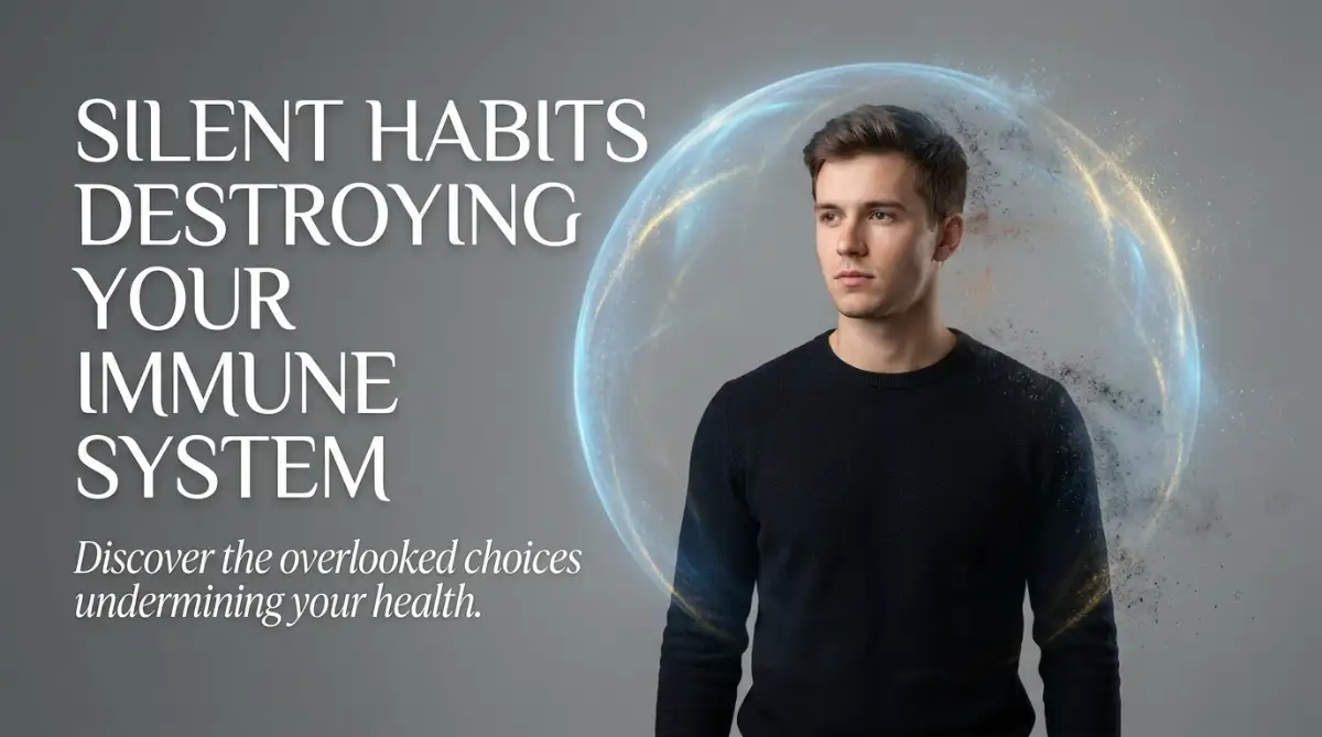 A smart young man looking thoughtful about his health, representing the silent habits that destroy your immune system every day.
